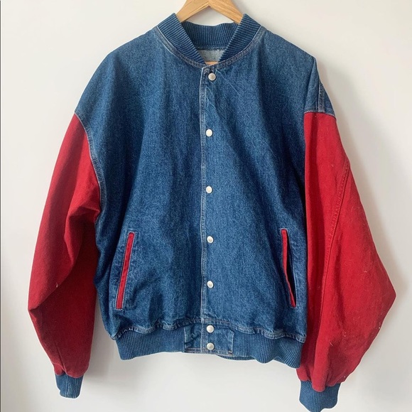 Vintage denim jacket with quilt patch - Picture 2 of 3